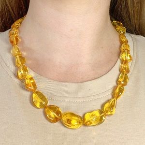 Brand New Baltic Amber Necklace, Gemstone